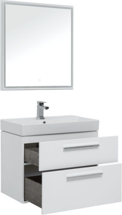 Мебель для ванной Aquanet Nova 75 белый (2 ящика) Мебель для ванной Aquanet Nova 75 белый (2 ящика)