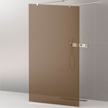 LIBERTA-L-2-90-120-BR-Cr Душевая перегородка с возможностью двустороннего входа, стекло бронза, профиль хром, 900x1200x1950 мм