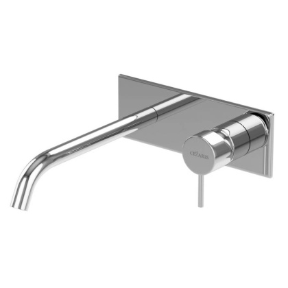 LEAF-BLI1-20-L-01-W0 Смеситель для раковины встраиваемый однорычажный, с тонкой ручкой, на единой площадке Исполнение: Хром  LEAF-BLI1-20-L-01-W0 Смеситель для раковины встраиваемый однорычажный, с тонкой ручкой, на единой площадке Исполнение: Хром