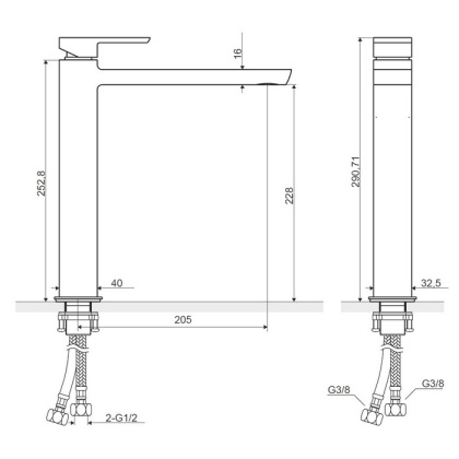 Смеситель для умывальника EXCELLENT Pride AREX.4002WH (хром/белый)