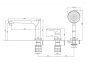 ANCONA Смеситель на борт ванны с ручным выдвижным душем, хром ANCONA-BVD3-CRM ANCONA Смеситель на борт ванны с ручным выдвижным душем, хром ANCONA-BVD3-CRM