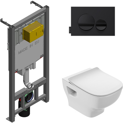 Комплект Jacob Delafon унитаз c инсталляцией и кнопкой Struktura, E21750RU-00, шт