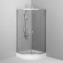 W88E-205-090MT64 X-Joy Twin Slide,  Душевое ограждение c поддоном, 90x90, профиль мат Хром