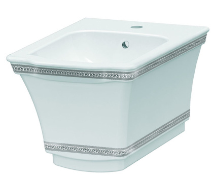 Подвесное Биде с узором Hermitage CHROME Подвесное Биде с узором Hermitage CHROME