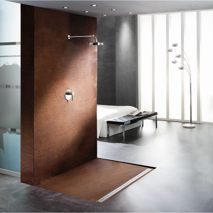 Декоративная решетка TECEdrainline "quadratum", нержавеющая сталь, сатин, для душевого канала, прямая 1500