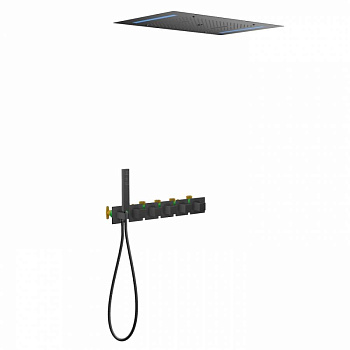 Душевая система Timo Petruma SX-5229/03SM скрытого монтажа с термостатом, черная матовая Душевая система Timo Petruma SX-5229/03SM скрытого монтажа с термостатом, черная матовая