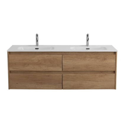 Керамическая раковина с двумя чашами BelBagno BB1400-2-ETL Керамическая раковина с двумя чашами BelBagno BB1400-2-ETL