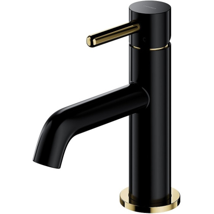 Смеситель для умывальника OMNIRES Y Y1210NBLGL (черный BLH/золото)