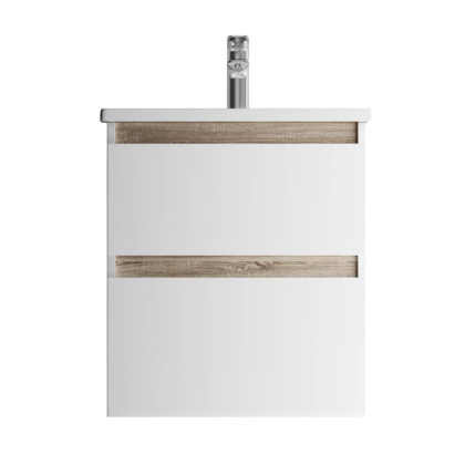 M85AFHX0552WG X-Joy, База под раковину, подвесная, 55 см, 2 ящика, Белый глянец