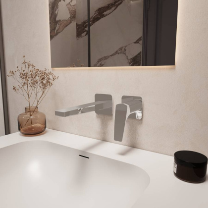 Смеситель для раковины Puro VBFW-5P01CH встраиваемый однорычажный, хром