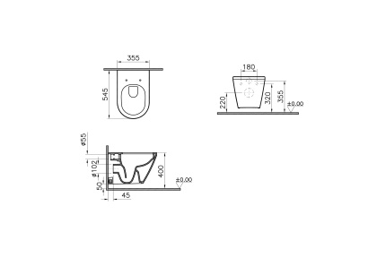 Унитаз подвесной VitrA Integra Round 7041B003-0075, безободковый Унитаз подвесной VitrA Integra Round 7041B003-0075, безободковый