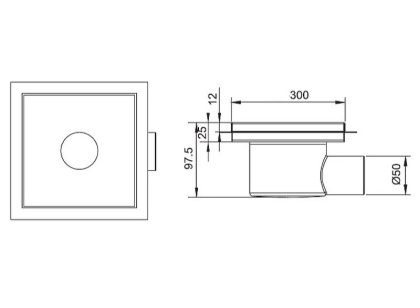 Душевой трап RGW Shower Drain SDR-11 Q 21211130-02 с решеткой под плитку