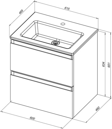Тумба под раковину Allen Brau Eclipse 60 1.E1001.WM белый матовый Тумба под раковину Allen Brau Eclipse 60 1.E1001.WM белый матовый