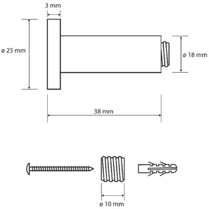 Крючок Bemeta Omega 104206132 Хром Крючок Bemeta Omega 104206132 Хром
