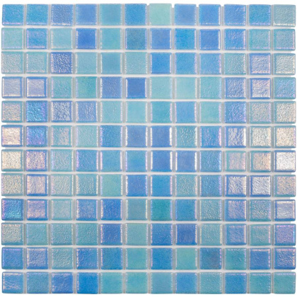 Стеклянная мозаика, MIX BLUE 551/552, Shell