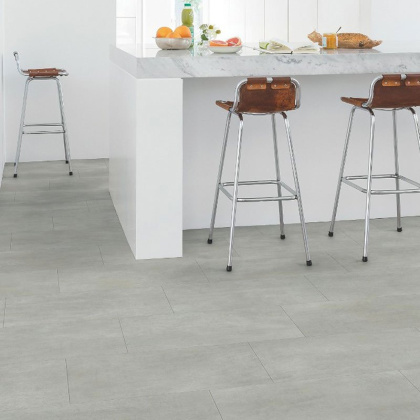 Виниловый ламинат Quick Step LIVYN Ambient Click AMCL 40050 Бетон Тёплый Серый