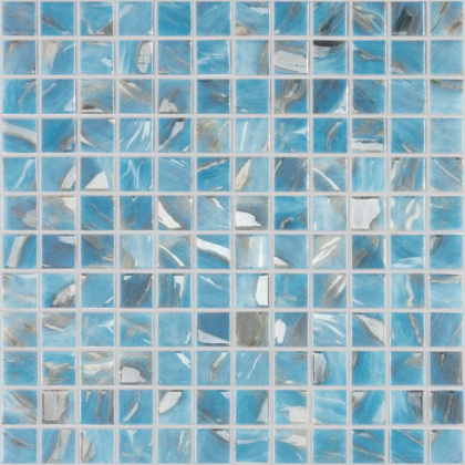 Стеклянная мозаика 7102 Oasis Blue 25x25, Oasis