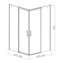 Душевой уголок Dice VSS-4D900CLB, 900*900, черный, стекло прозрачное