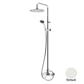 NAUTIC-CD-BIO Душевая колонна со смесителем для верхнего и ручного душа, исполнение белый матовый