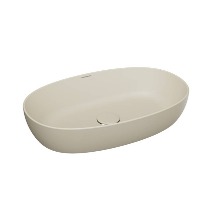 Раковина PLAZA накладная 60, песочный матовый PLR.wb.60\SAN