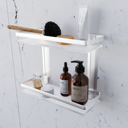 A7455200  Sense L Полка двухуровневая стеклянная, алюминий