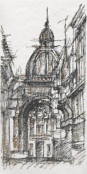 Декор Беллони матовый обрезной 40x80x1