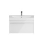 Тумба с раковиной Kerama Marazzi Modula 80 см MO.80.1+1\WHT глянцевый белый