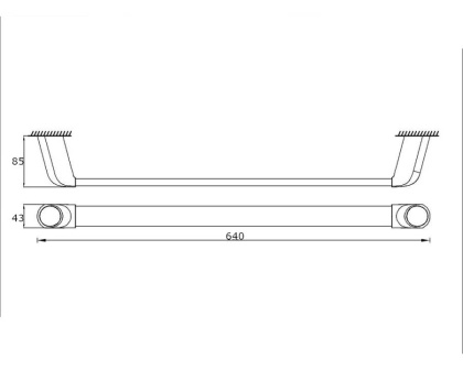 Полотенцедержатель 60 см RUSH Flores (FL08531A)