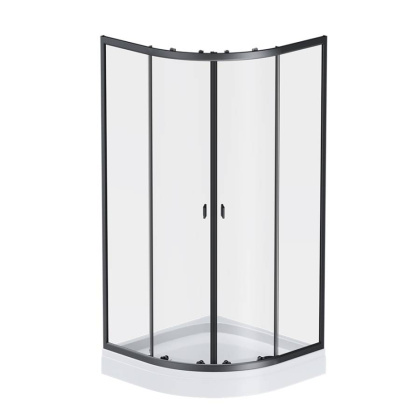 W88E-205-090BT64 X-Joy Twin Slide,  Душевое ограждение c поддоном, 90x90, профиль Черный