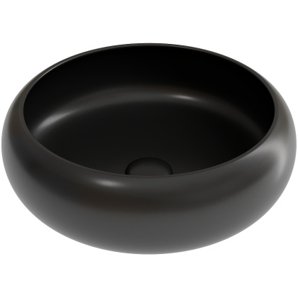 Умывальник чаша накладная круглая (цвет Черный Матовый) Element 360*360*120мм