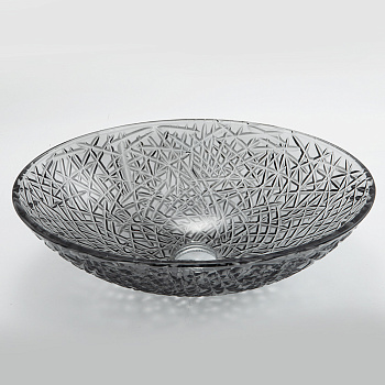 Раковина хрустальная черная овальная Раковина хрустальная черная овальная