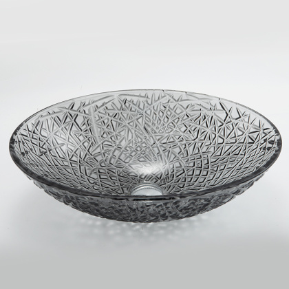 Раковина хрустальная черная овальная Раковина хрустальная черная овальная