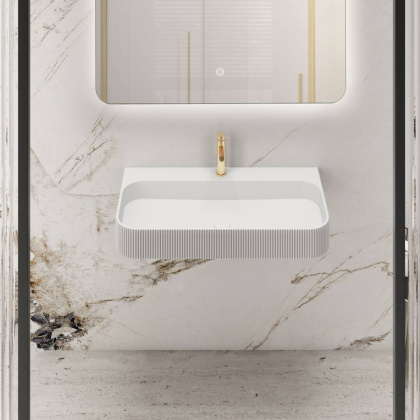 Раковина из искусственного камня Vincea VWB-6SG90MW, 900*460*120, подвесная, цвет белый матовый Раковина из искусственного камня Vincea VWB-6SG90MW, 900*460*120, подвесная, цвет белый матовый