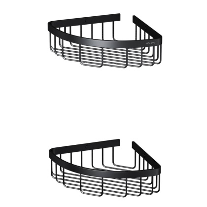 Корзина для душа Sense L угловая двухъярусная, 5,9х30х23 см, черная, A7452222