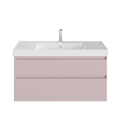 Тумба CUBO подвесная с ящиками 100, мальва матовая