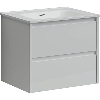 Тумба подвесная SANCOS Libra 590х450х500, c двумя ящиками оснащенными доводчиками, белый глянец , арт. LB60W