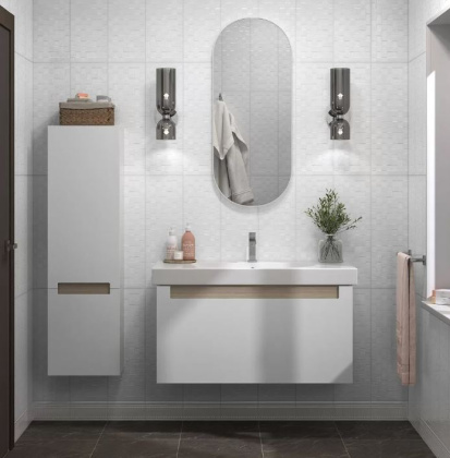 Бьянка белый глянцевый мозаика 20x60x0,9