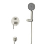 RELAX-DSET-IN Душевой комплект встраиваемый (смеситель встраиваемый, верхний душ, ручной душ со шлангом, штуцер с держателем), сатин RELAX-DSET-IN Душевой комплект встраиваемый (смеситель встраиваемый, верхний душ, ручной душ со шлангом, штуцер с держателем), сатин