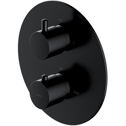 Смеситель термостатический для душа, элемент наружного монтажа OMNIRES Y Y1236ROBL (черный)