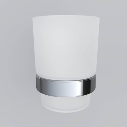 Стеклянный стакан Sense L с настенным держателем, 9,6х7х11,2 см, белый, A7434300