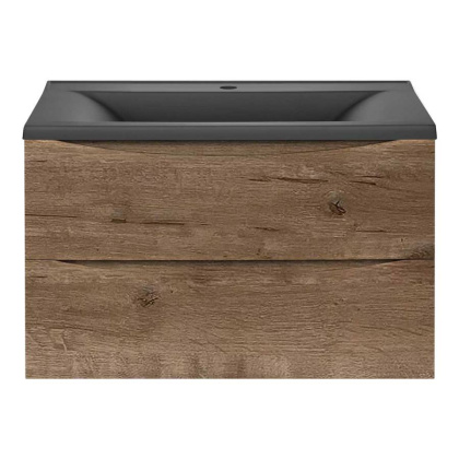 База под раковину Mia 800 подвесная, 2 выкатных ящик soft close, V.Oak