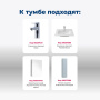Тумба с раковиной Aquanet Алвита New 60 2 ящика, серый Тумба с раковиной Aquanet Алвита New 60 2 ящика, серый