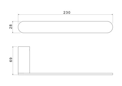 Полотенцедержатель AQUATEK, матовый черный AQ4419MB ЛИРА