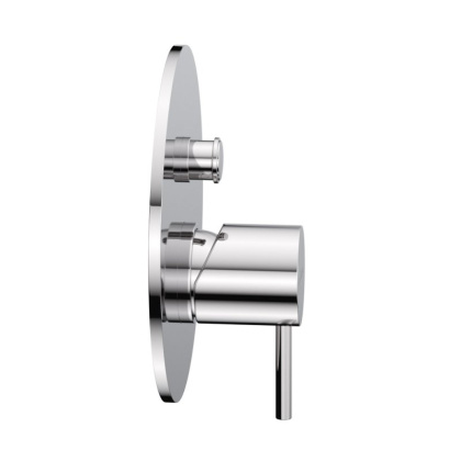 LEAF-VDIM-L-GM Встраиваемый однорычажный смеситель с переключателем на 2 выхода, исполнение Gunmetal PVD