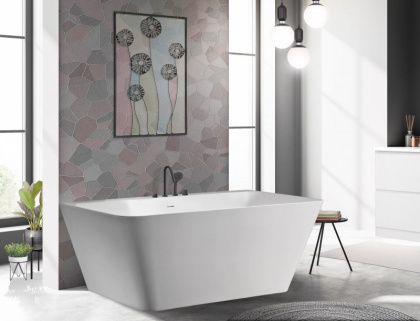 Ванна из искусственного камня Solid Surface 1700x800x600, CEZARES CZR-LINER-170-80-60-SSB