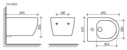 Подвесное биде Play