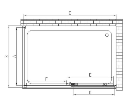 Душевой уголок Soft VSR-3SO9015CL, 1500*900, хром, стекло прозрачное