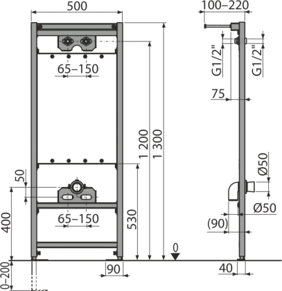Mонтажная рама для мойки и смесителя