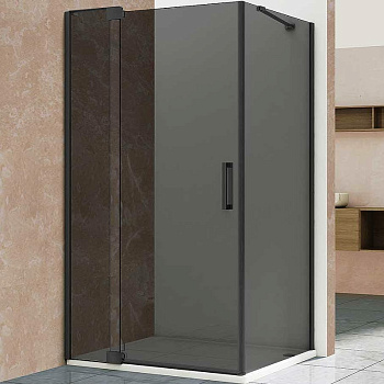 Душевой уголок Extra VSR-1E111290CGB, 1100/1200*900, черный, стекло тонированное