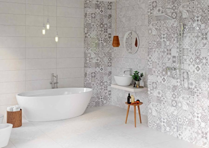 Вставка Dover Patchwork Pearl W\DEC M 25х75 NR Satin 1 Вставка Dover Patchwork Pearl W\DEC M 25х75 NR Satin 1